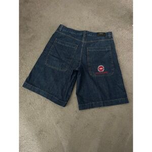 BNWT Vintage 00s Jnco Jorts Jean Shorts Blue Denim Y2K Embroidered Men's Size 40